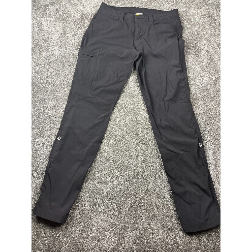 Eddie Bauer Pants Womens‎ 8 Travex Straight Leg Capri Button Fixture Black